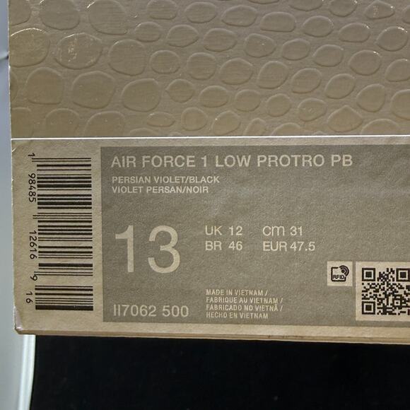 Kobe Air Force 1 Low Men\'s Size 13 Protro FC Barcelona Sneakers II7062-500 main image 8